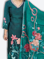 Jade Graceful Bloom Couture Suit