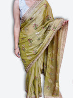 Saffron Regal Opulent Graceful Saree