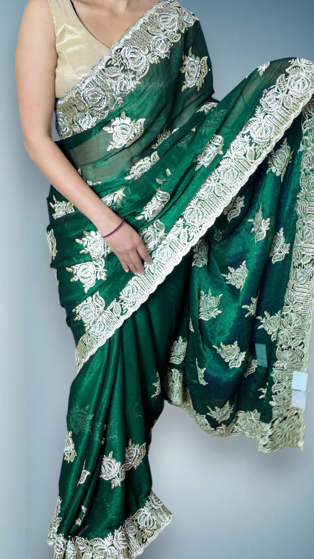 Emerald Regal Opulent Elegance Saree