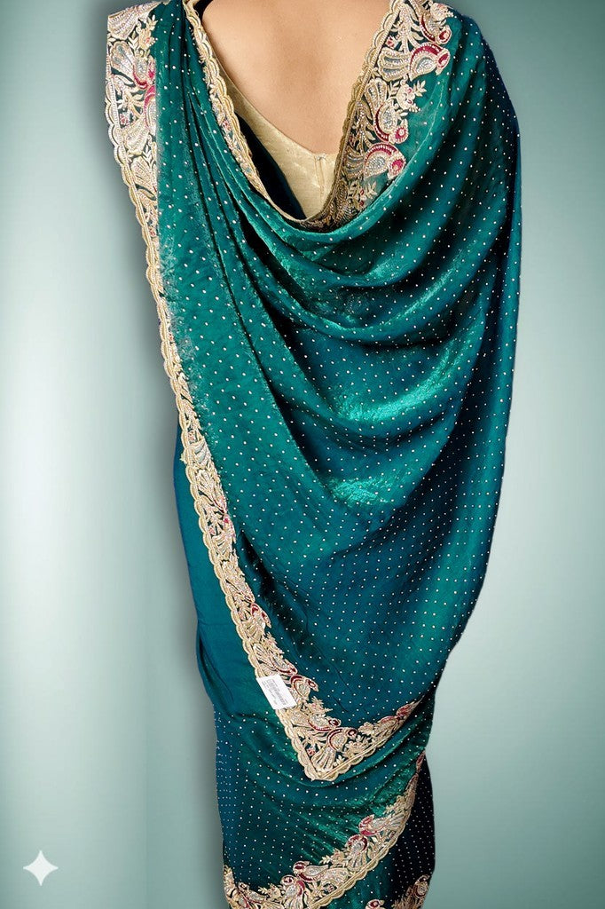 Emerald Regal Exquisite Couture Saree