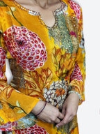 Saffron Regal Bloom Elegance Suit