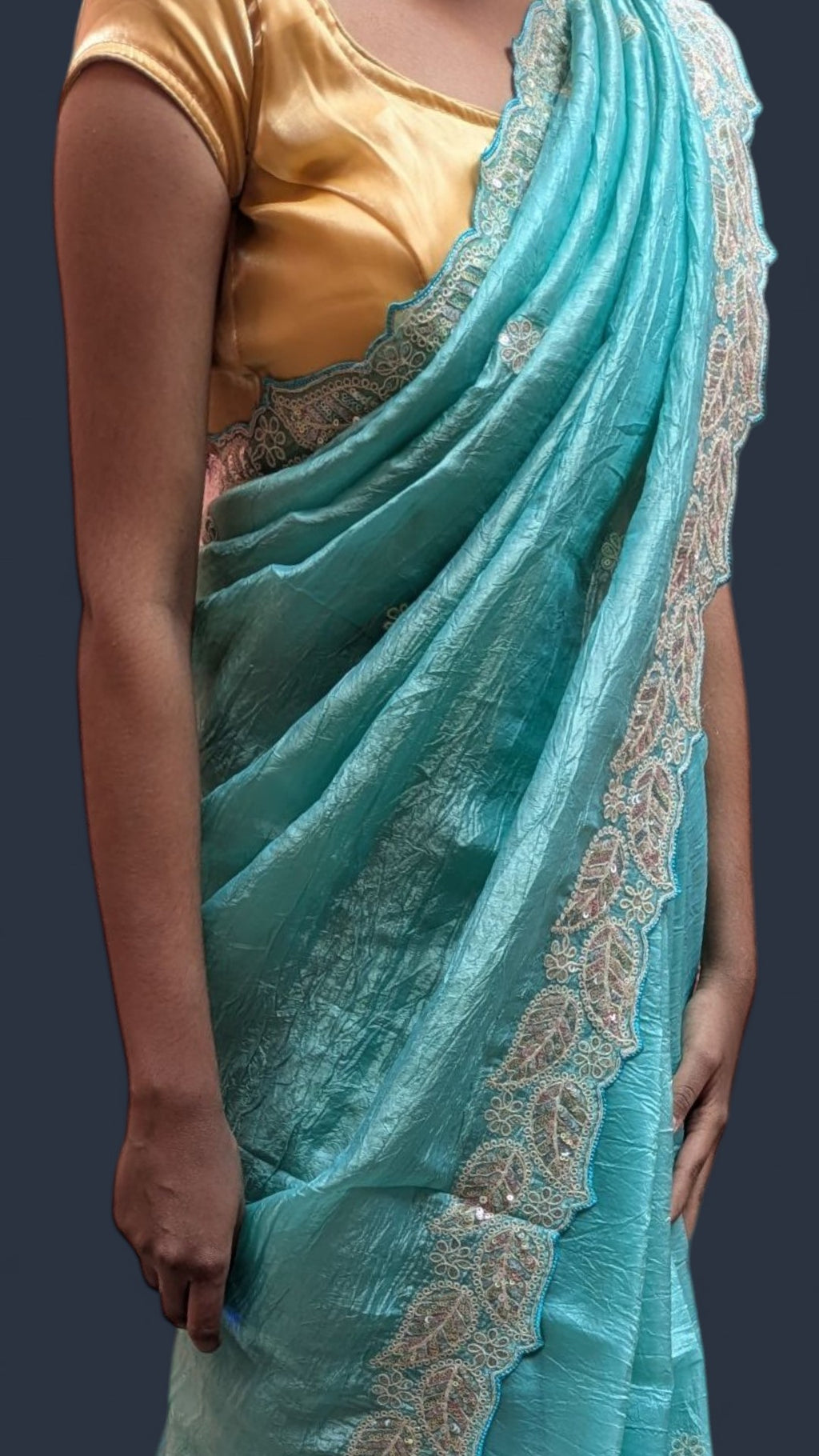 Azure Ethereal Radiant Elegance Saree
