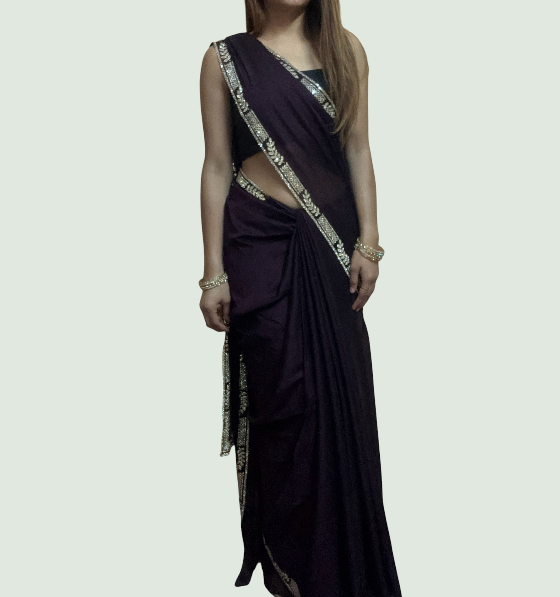 Bordeaux Majestic Couture Glamour Saree