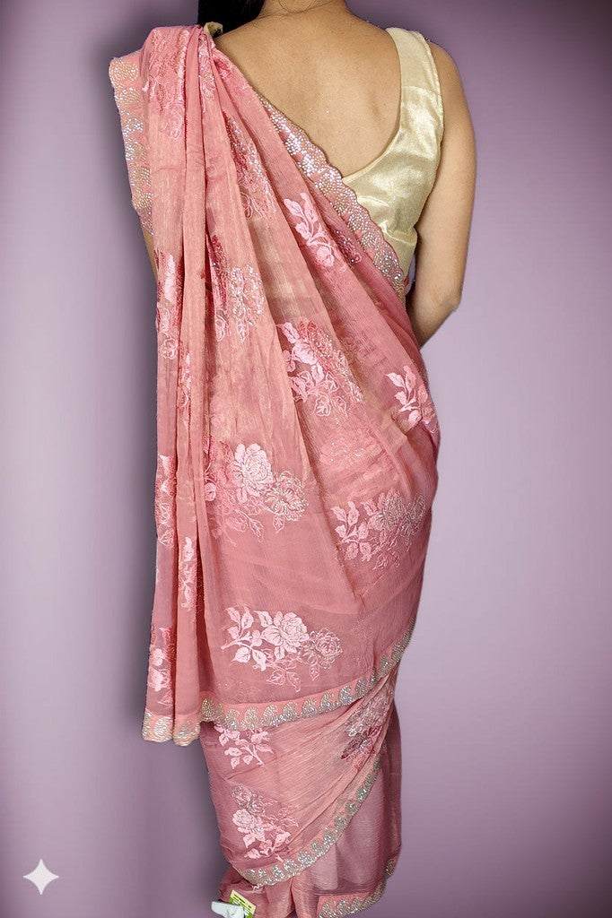 Blush Ethereal Glamour Charm Saree