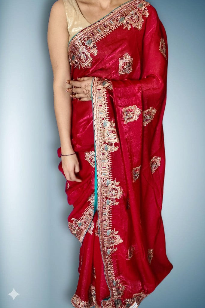 Bordeaux Regal Heritage Luxe Saree