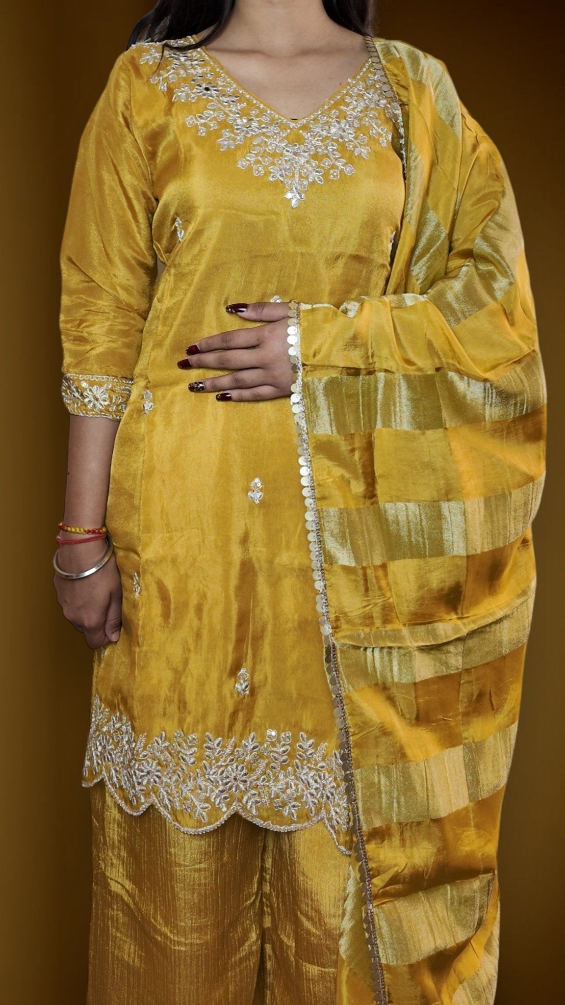Saffron Regal Exquisite Elegance Suit