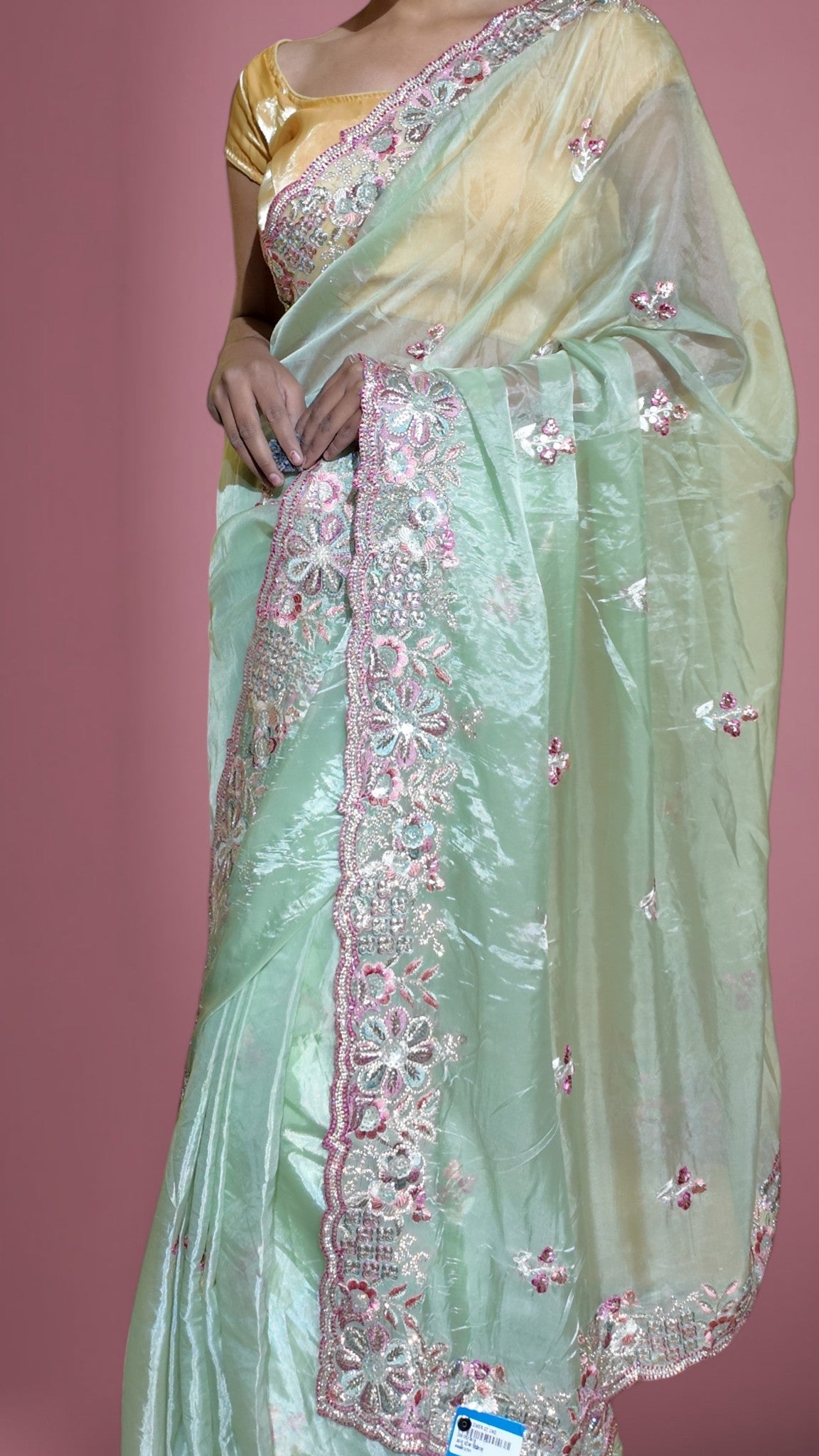 Mint Radiant Regal Couture Saree