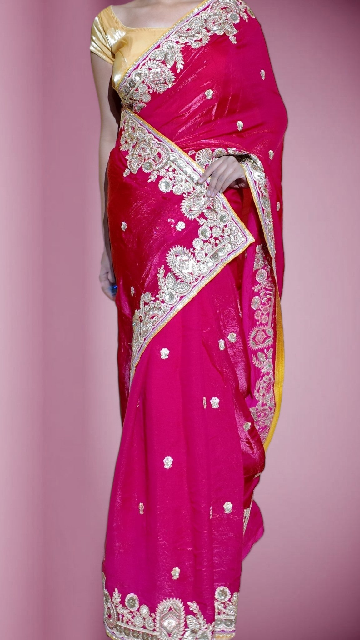 Fuchsia Regal Opulent Elegance Saree