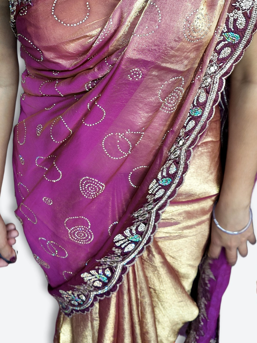 Fuchsia Majestic Radiant Couture Saree