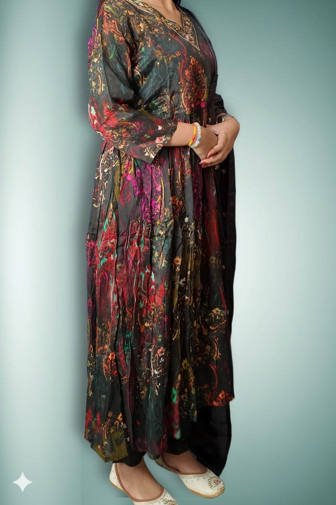 Onyx Regal Couture Bloom Anarkali