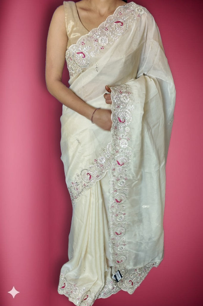 Blush Ethereal Graceful Couture Saree