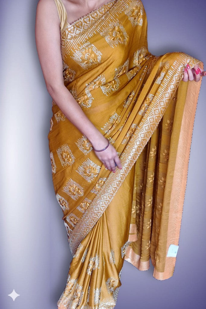 Saffron Radiant Opulent Heritage Saree