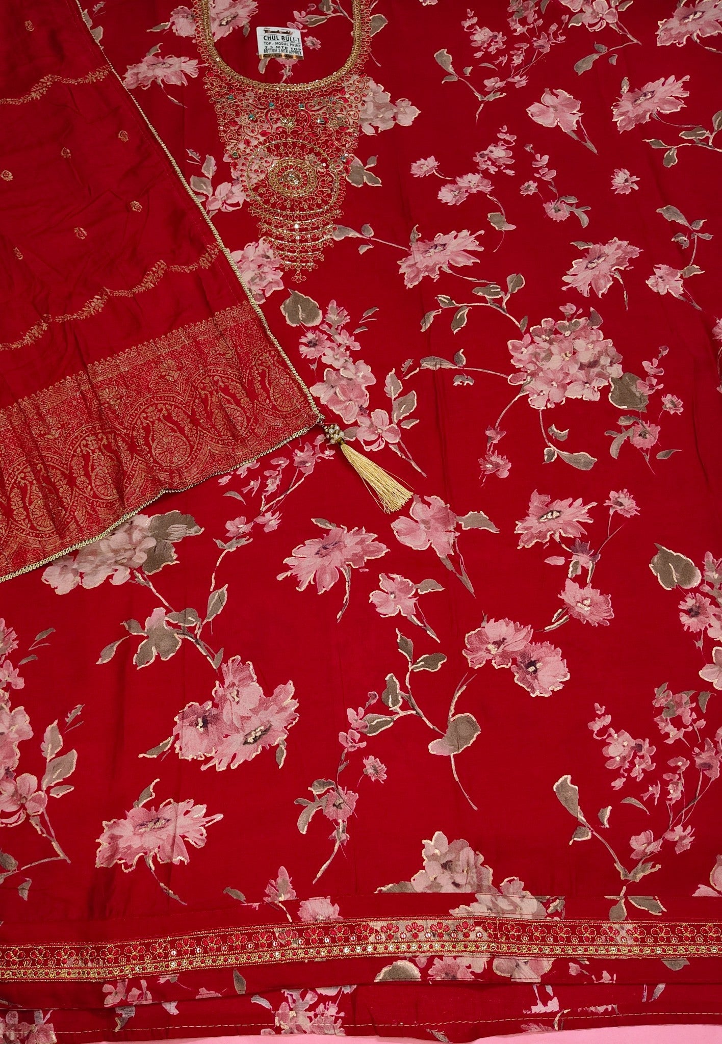 Crimson Regal Exquisite Couture Suit