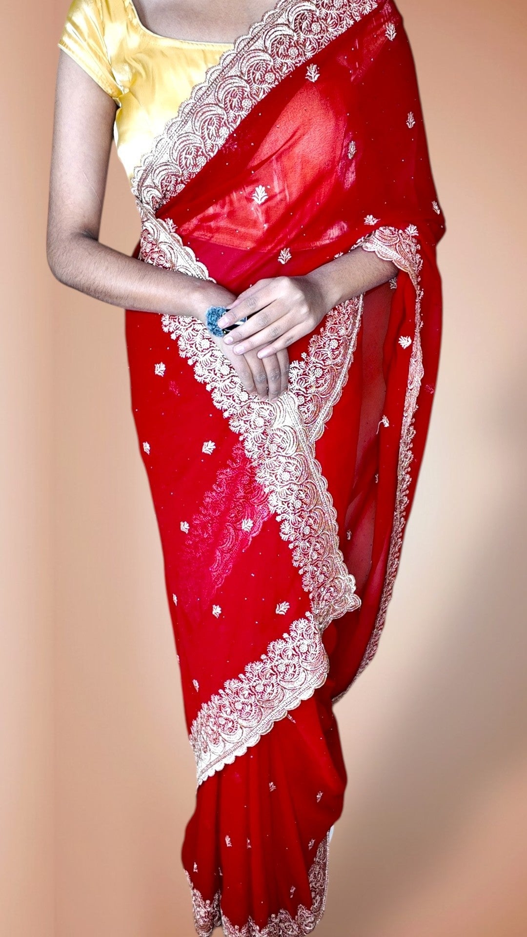 Crimson Regal Opulent Heritage Saree