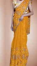Saffron Regal Opulent Graceful Saree
