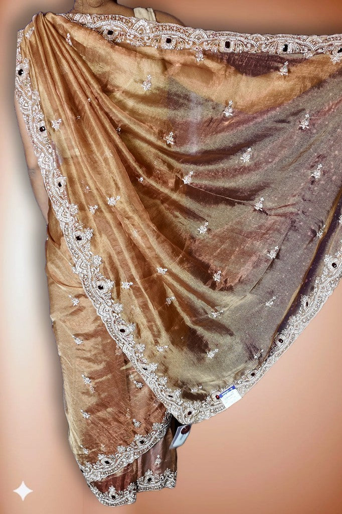 Champagne Regal Exquisite Heritage Saree