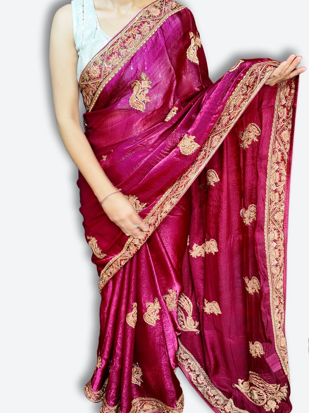 Crimson Regal Exquisite Heritage Saree