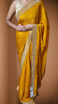 Saffron Regal Opulent Elegance Saree