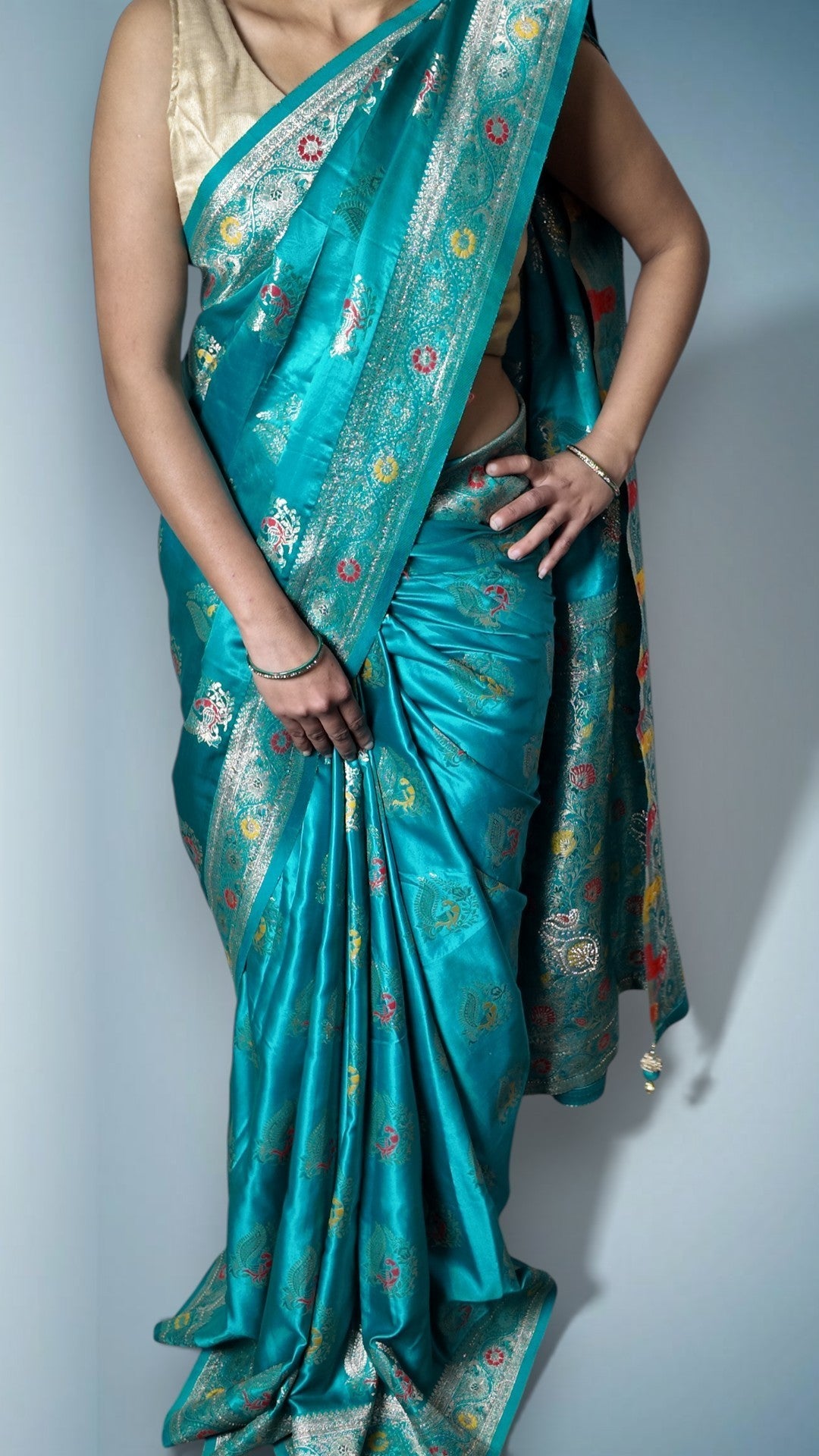 Azure Majestic Heritage Luxe Saree