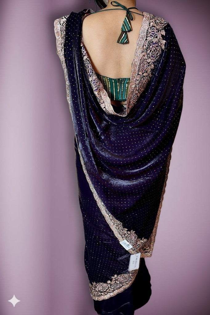 Midnight Regal Opulent Essence Saree