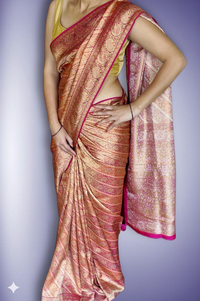 Champagne Regal Opulent Heritage Saree