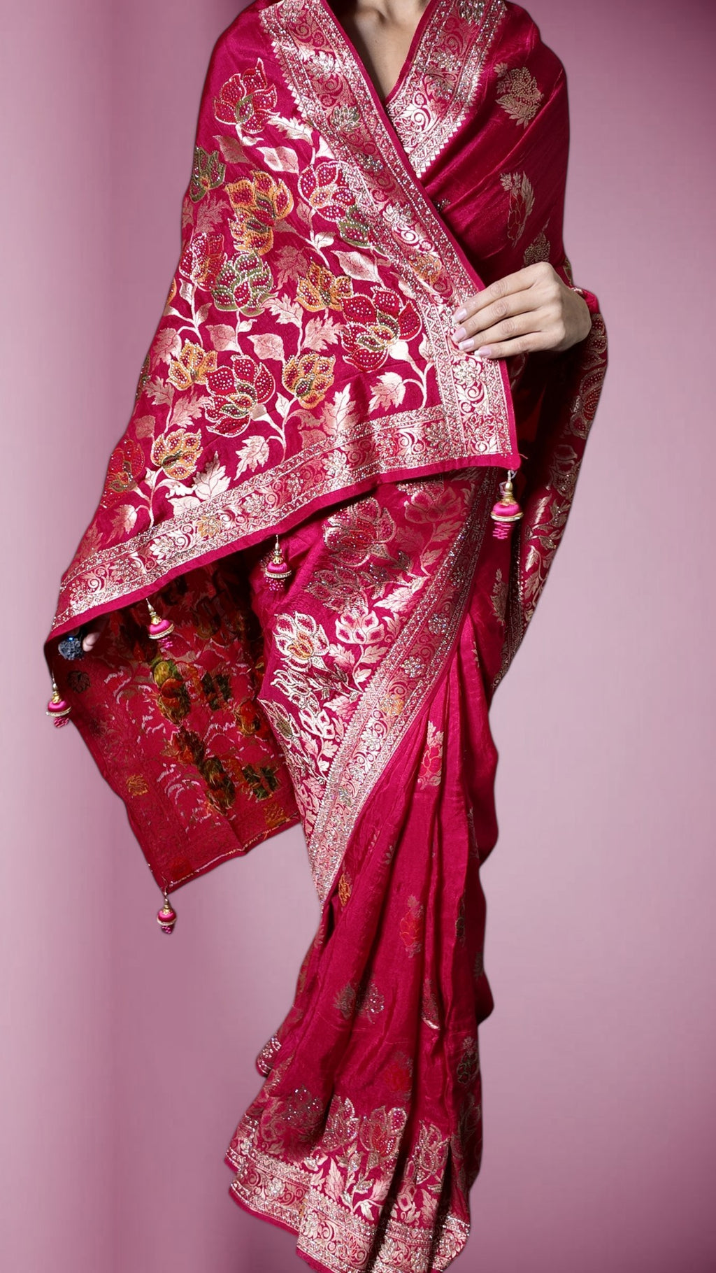 Fuchsia Regal Opulent Heritage Saree