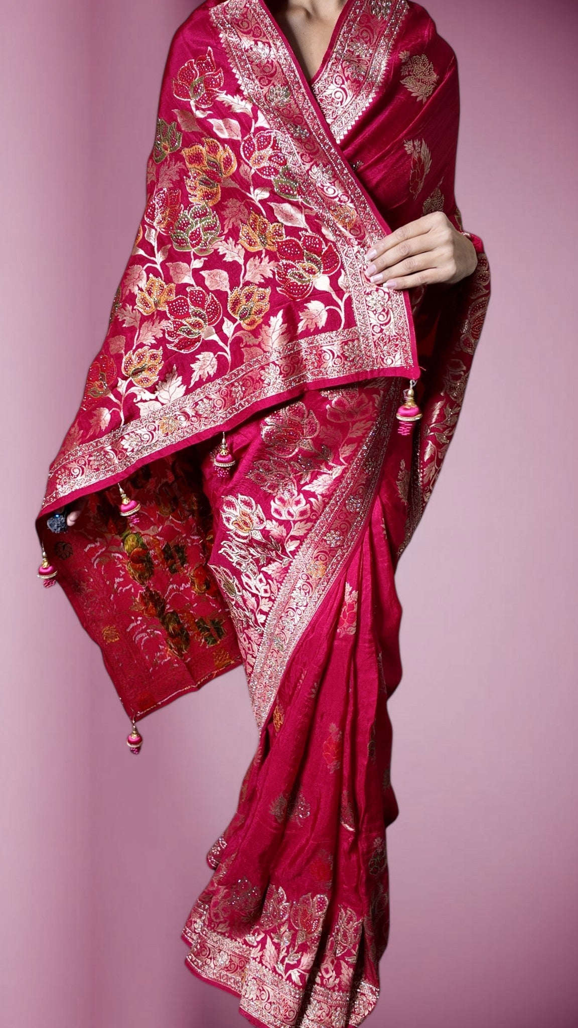 Fuchsia Regal Opulent Heritage Saree