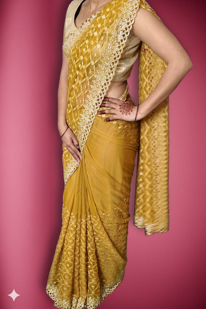 Blush Ethereal Regal Elegance Saree