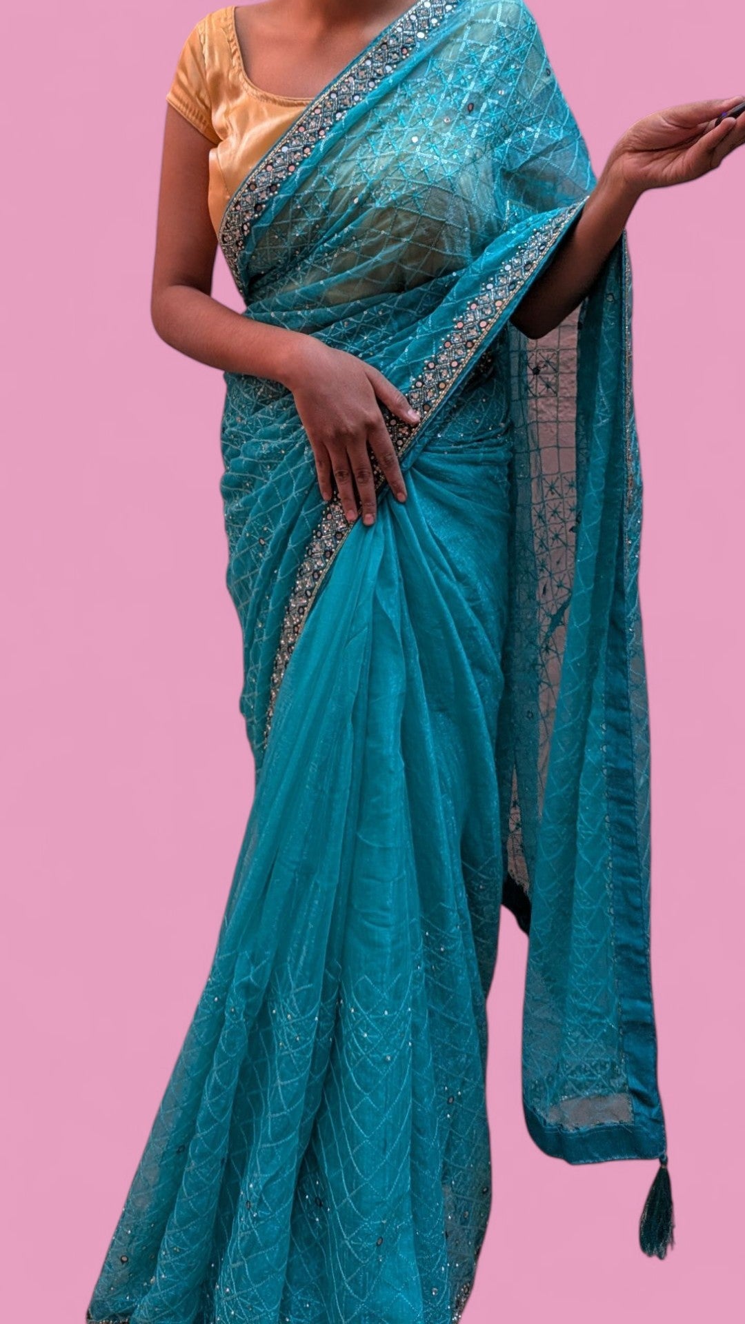 Jade Opulent Radiance Couture Saree