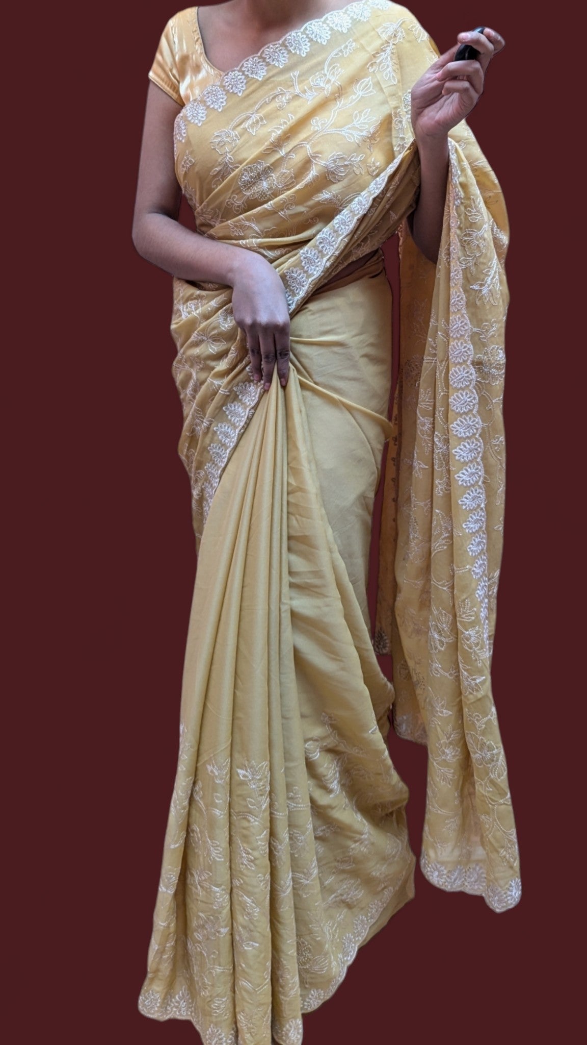 Saffron Regal Ethereal Graceful Saree