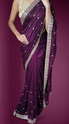 Plum Regal Opulent Essence Saree