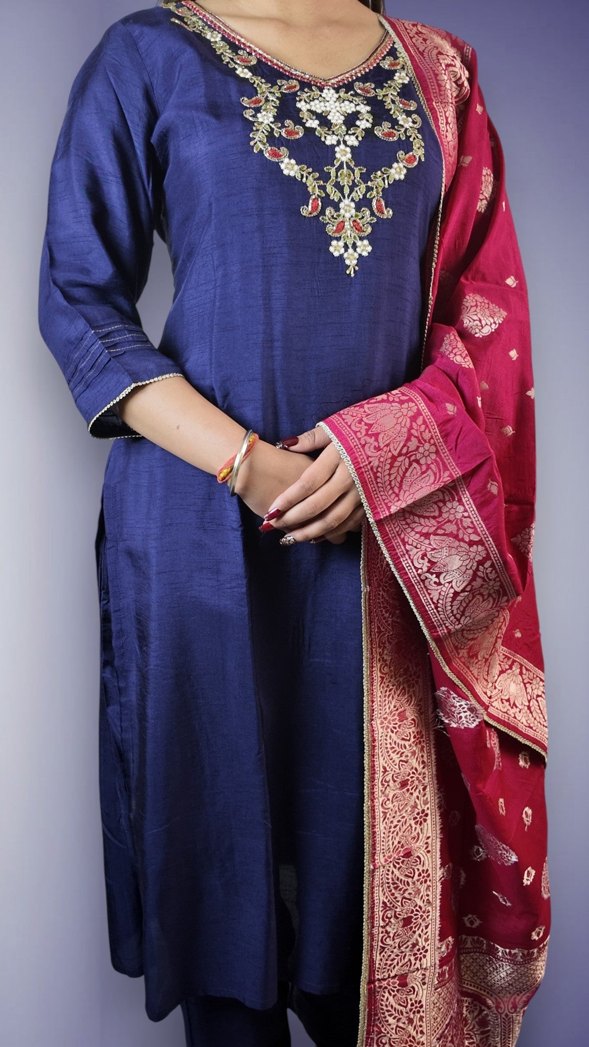 Sapphire Regal Opulent Charm Suit