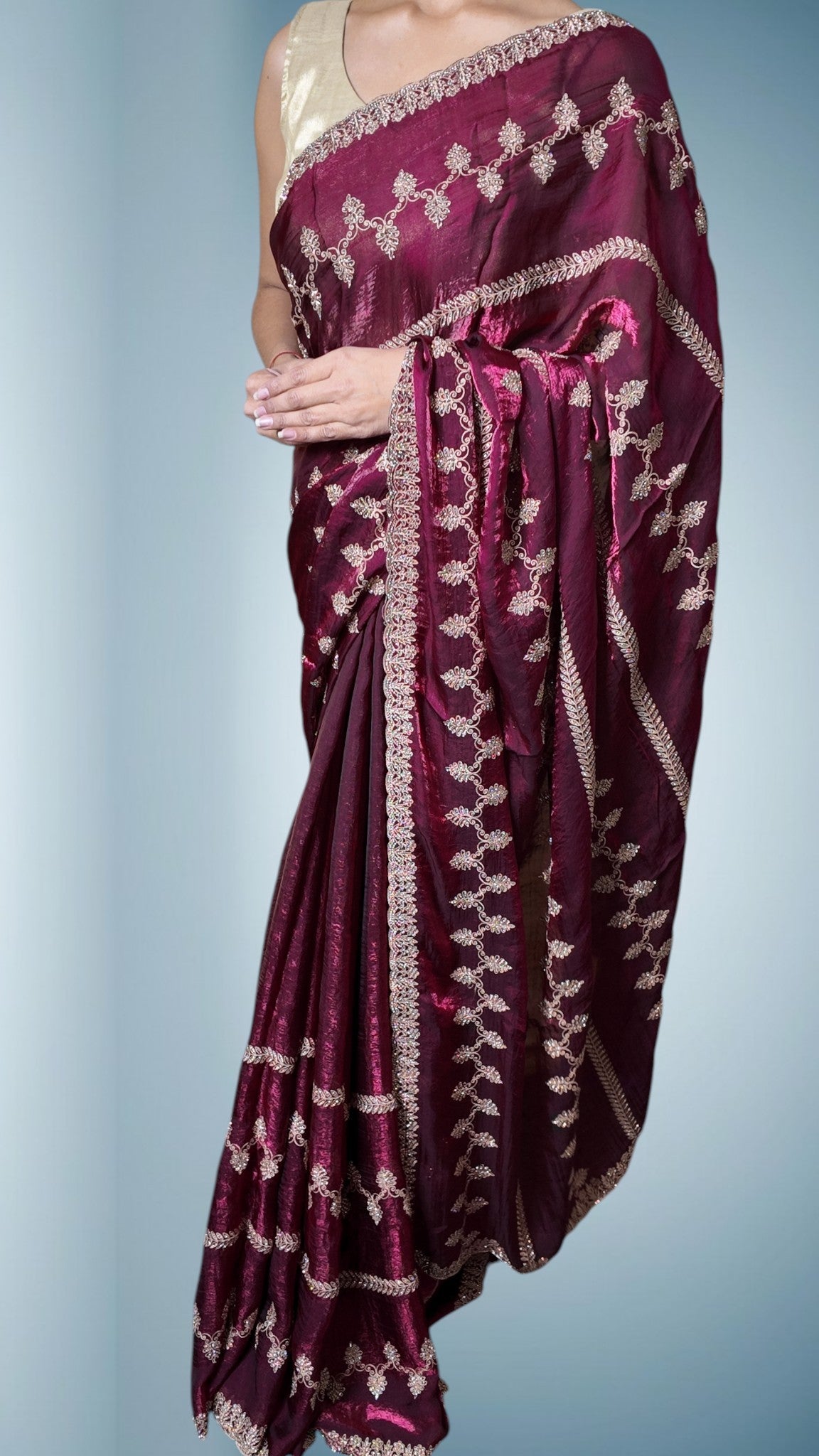 Bordeaux Regal Heritage Luxe Saree