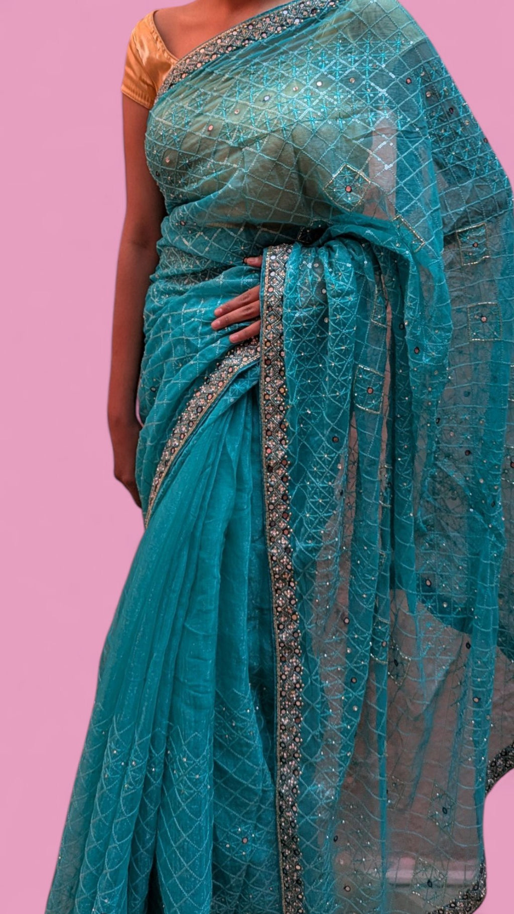 Jade Opulent Radiance Couture Saree