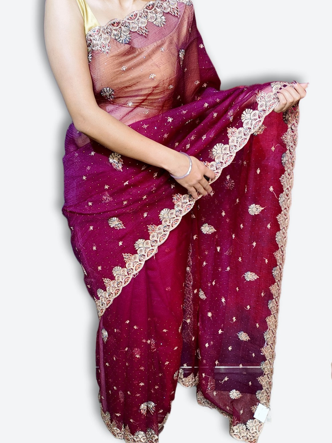 Bordeaux Regal Heritage Luxe Saree