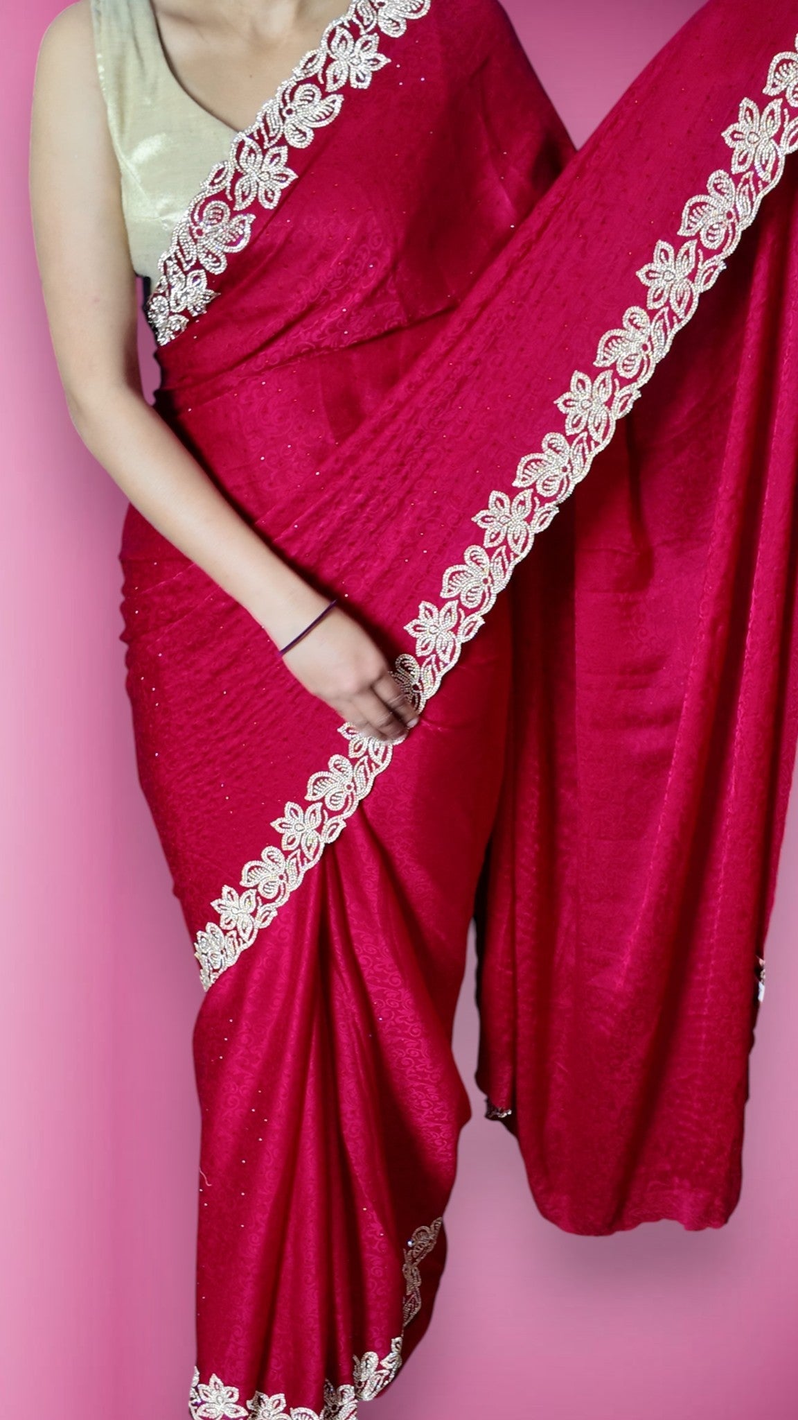 Fuchsia Regal Opulent Essence Saree