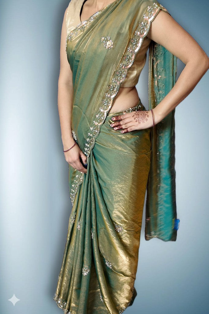 Emerald Regal Opulent Graceful Saree