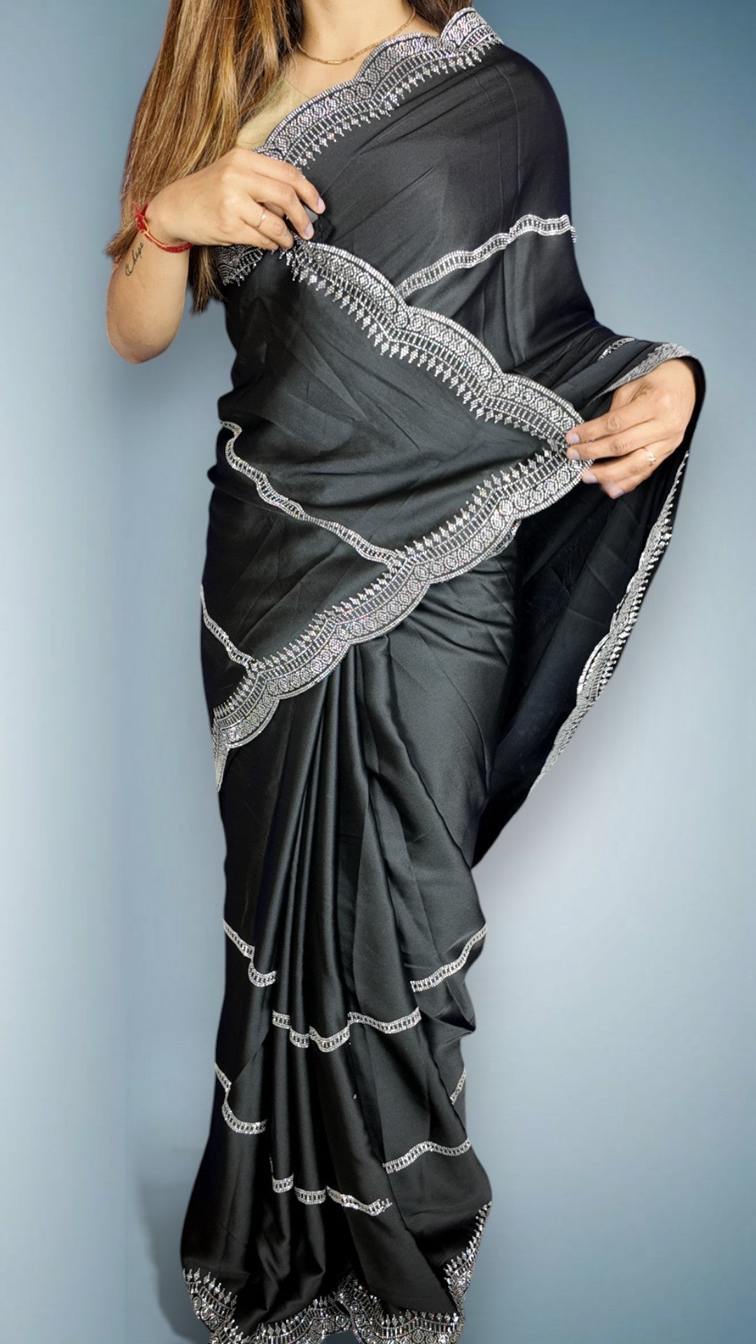 Onyx Radiant Regal Couture Saree