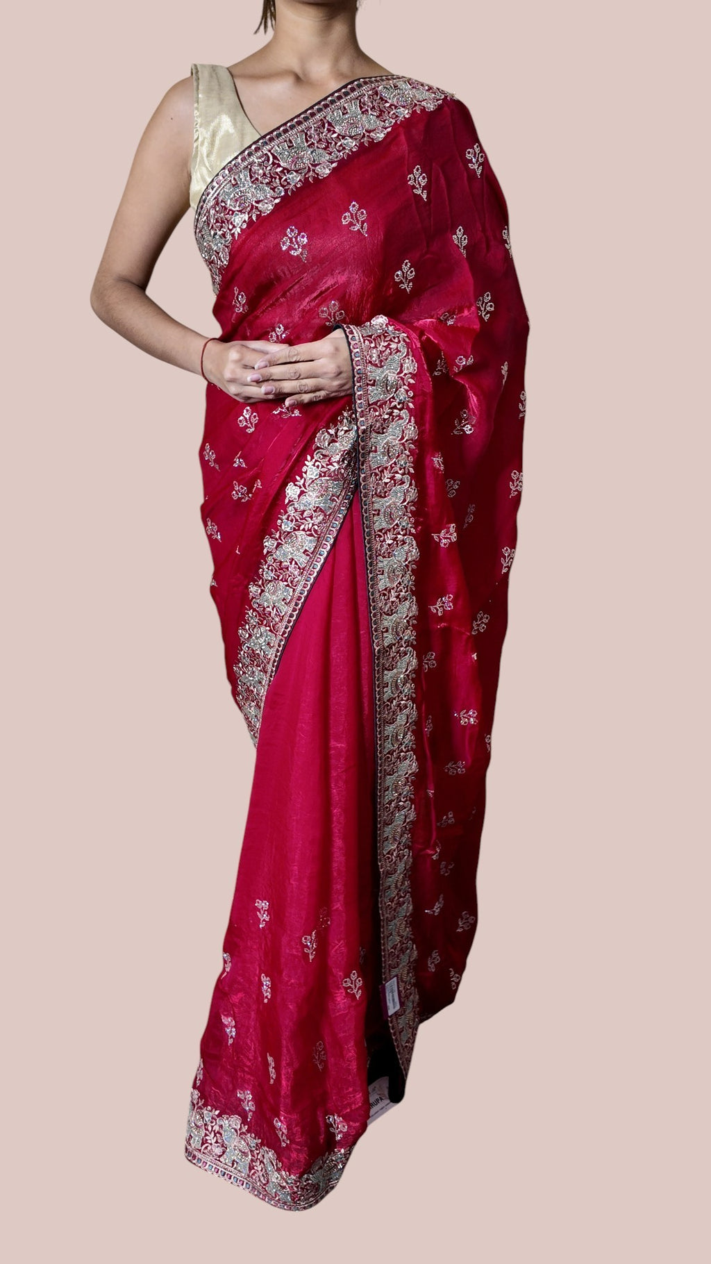 Crimson Regal Exquisite Heritage Saree