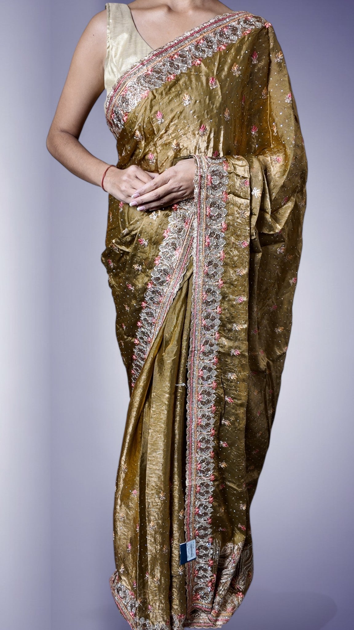 Champagne Regal Opulent Heritage Saree