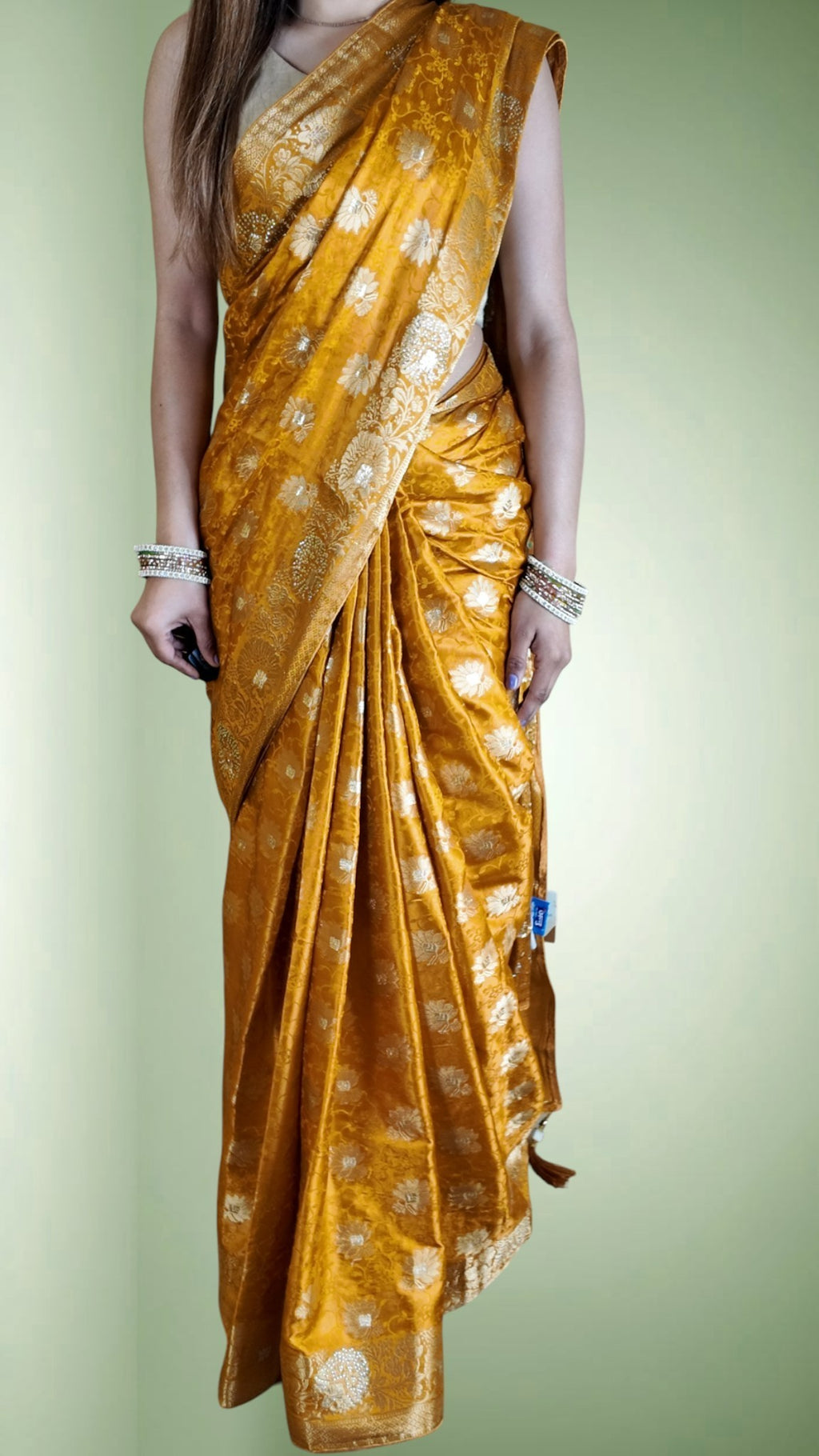 Pure Banarasi Silk Saree with Zari Butis & Pallu