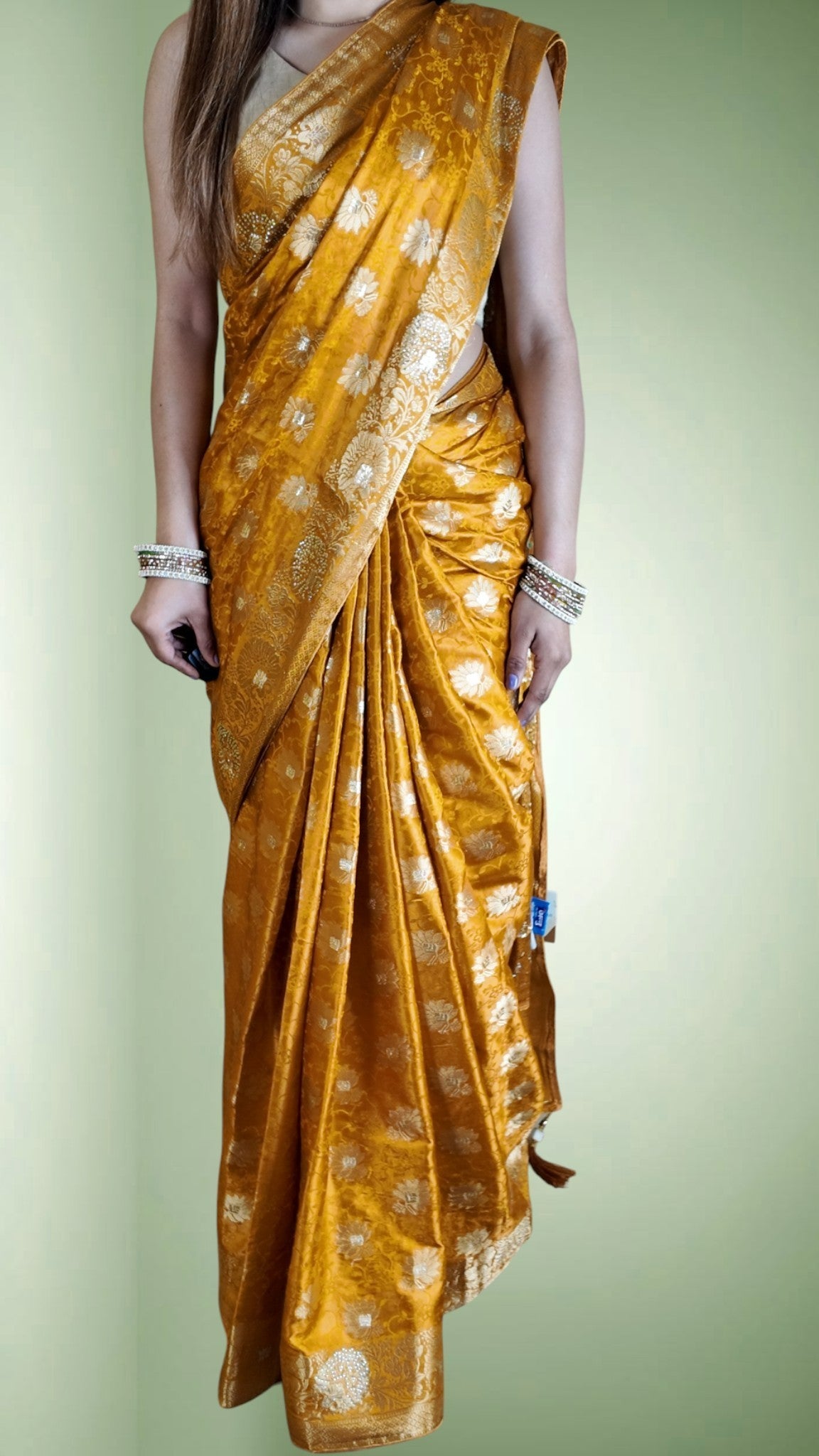 Pure Banarasi Silk Saree with Zari Butis & Pallu