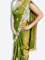 Emerald Regal Exquisite Bloom Saree