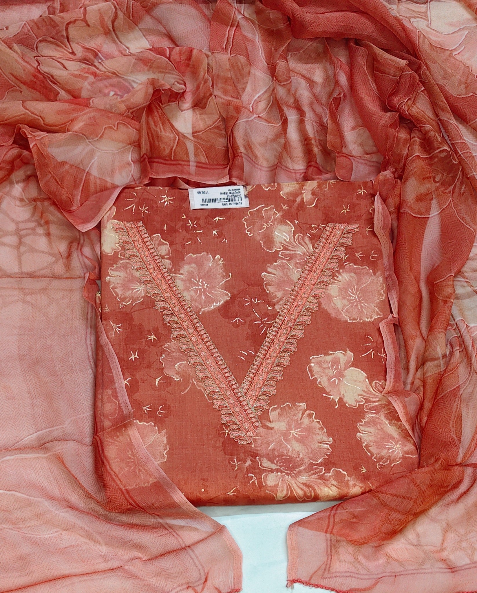 Apricot Ethereal Graceful Couture Suit