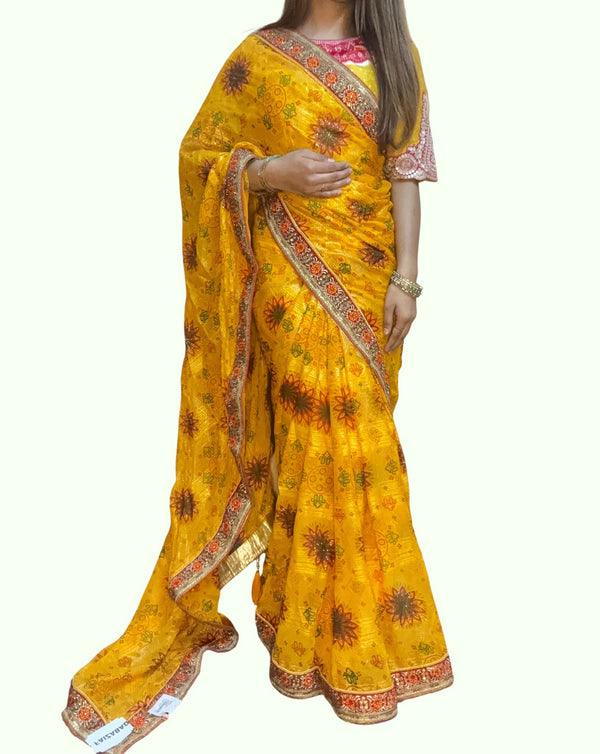Saffron Regal Opulent Heritage Saree