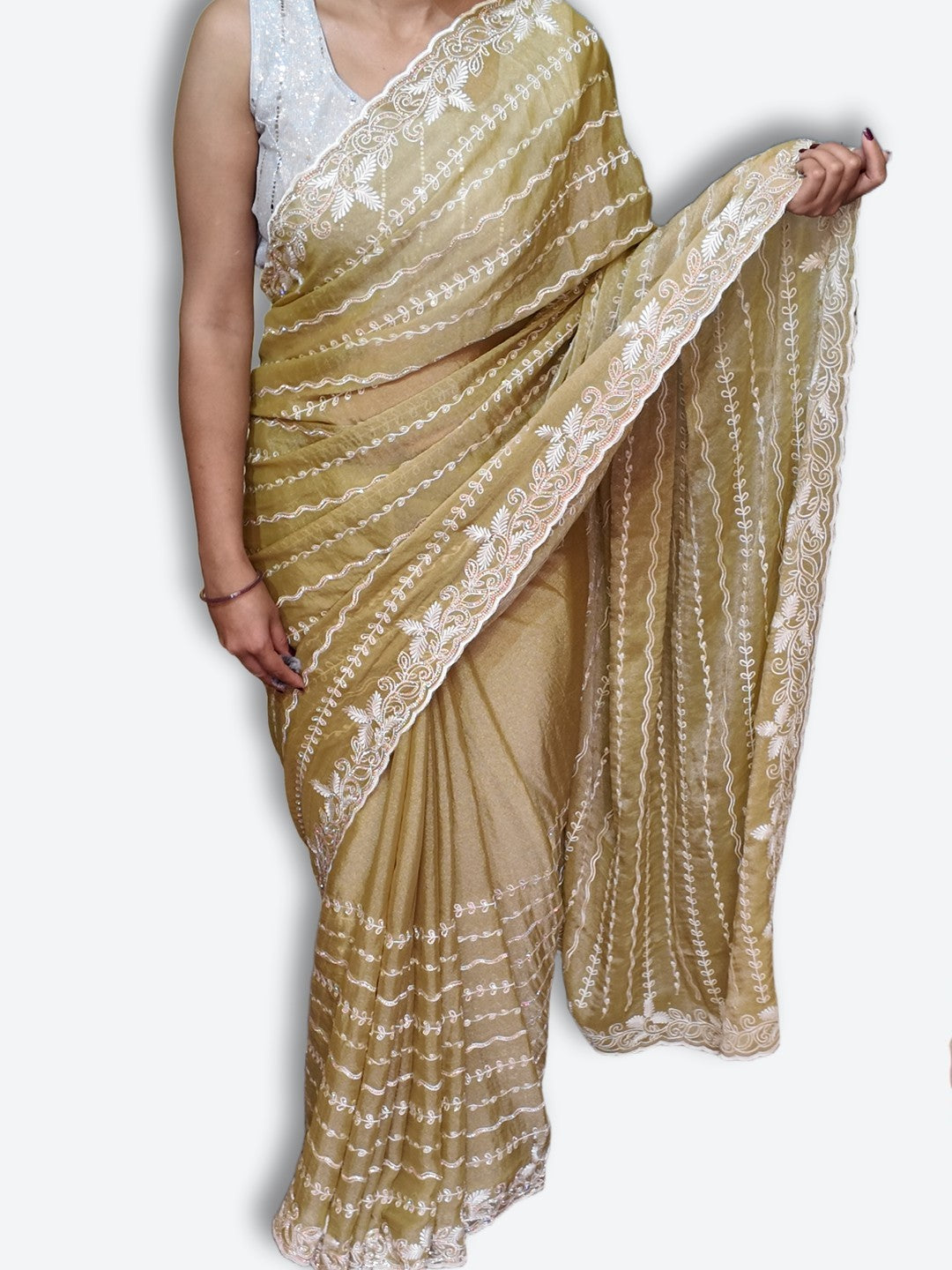 Saffron Regal Timeless Elegance Saree
