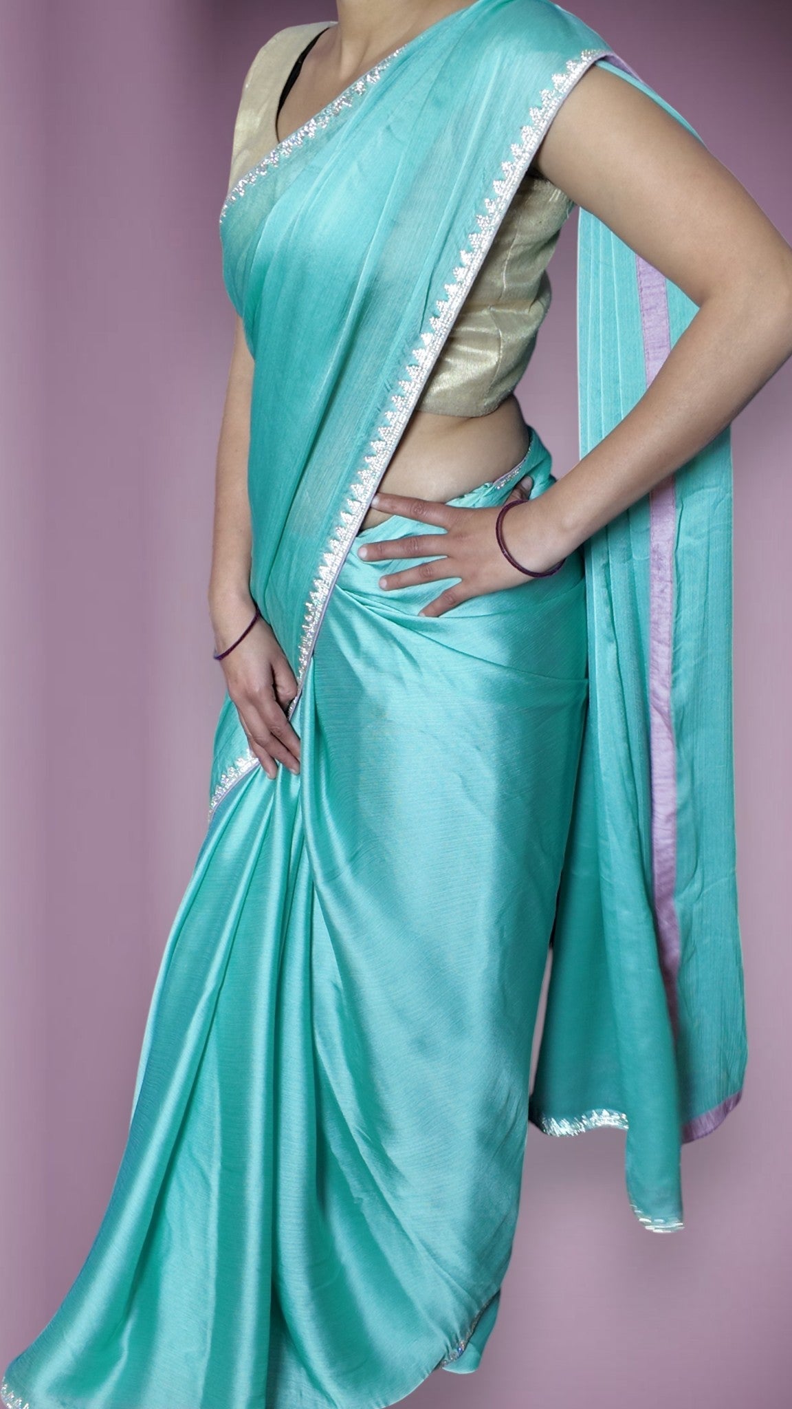 Mint Ethereal Regal Luxe Saree