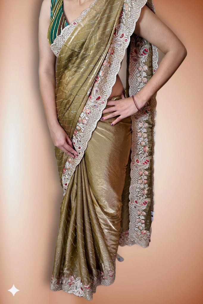 Gilded Regal Opulent Couture Saree