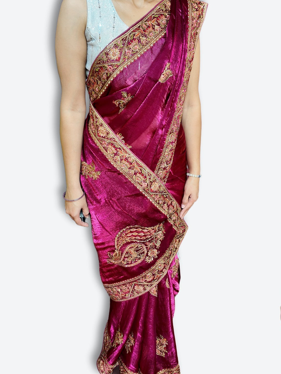 Crimson Regal Exquisite Heritage Saree