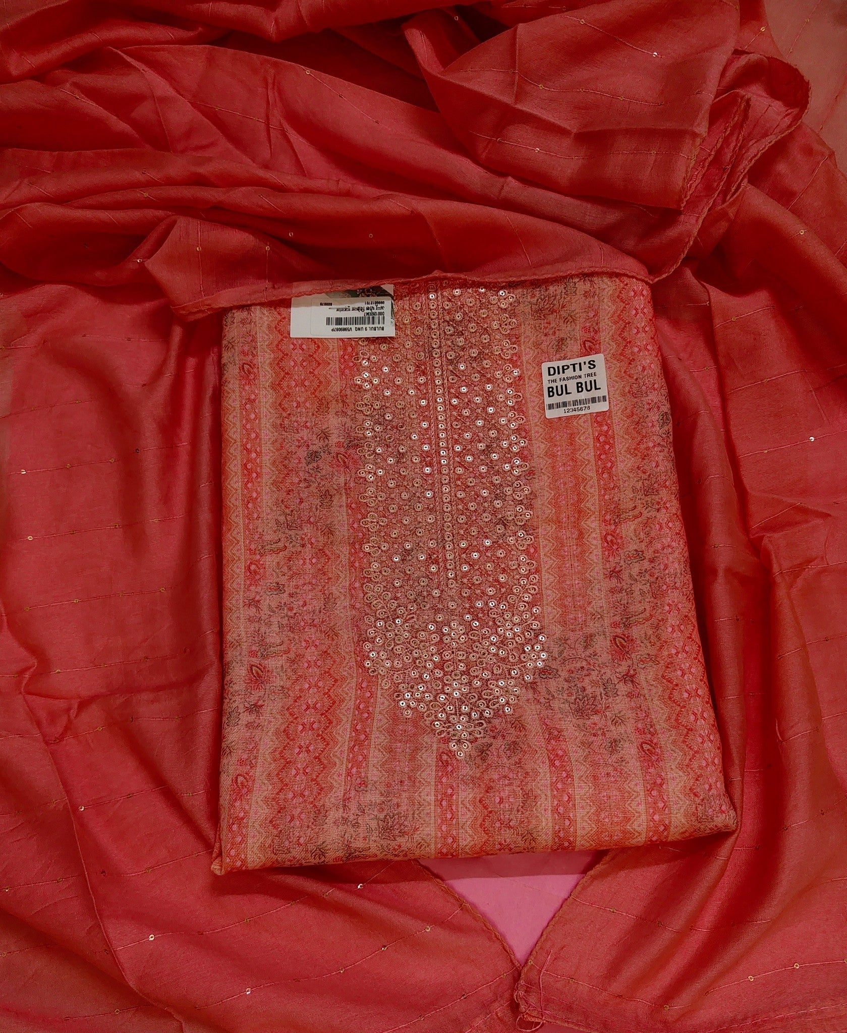 Coral Radiant Majestic Couture Suit